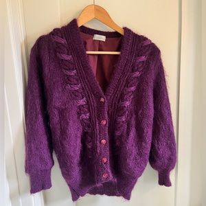 VINTAGE 80s Mohair Cardigan